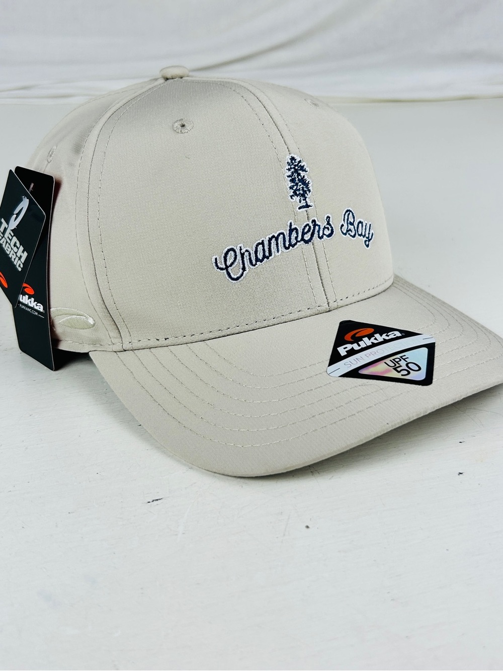 Chambers Bay Golf Course Pukka Golf Hat - Tan - Adjustable - New UPF 50